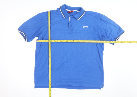 Slazenger Men's Blue Regular Fit Polo Shirt Size L