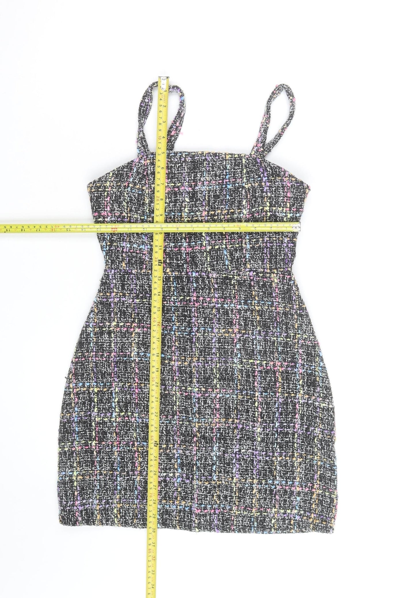 Primark Women’s Multicoloured Tweed Cropped Camisole Top UK 12