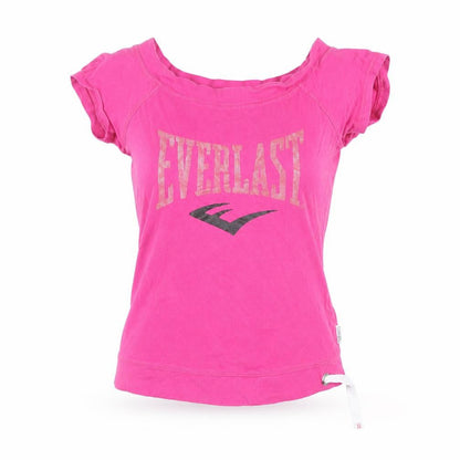 Everlast Womens Pink Cotton Short Sleeve Scoop Neck T-Shirt Size 12