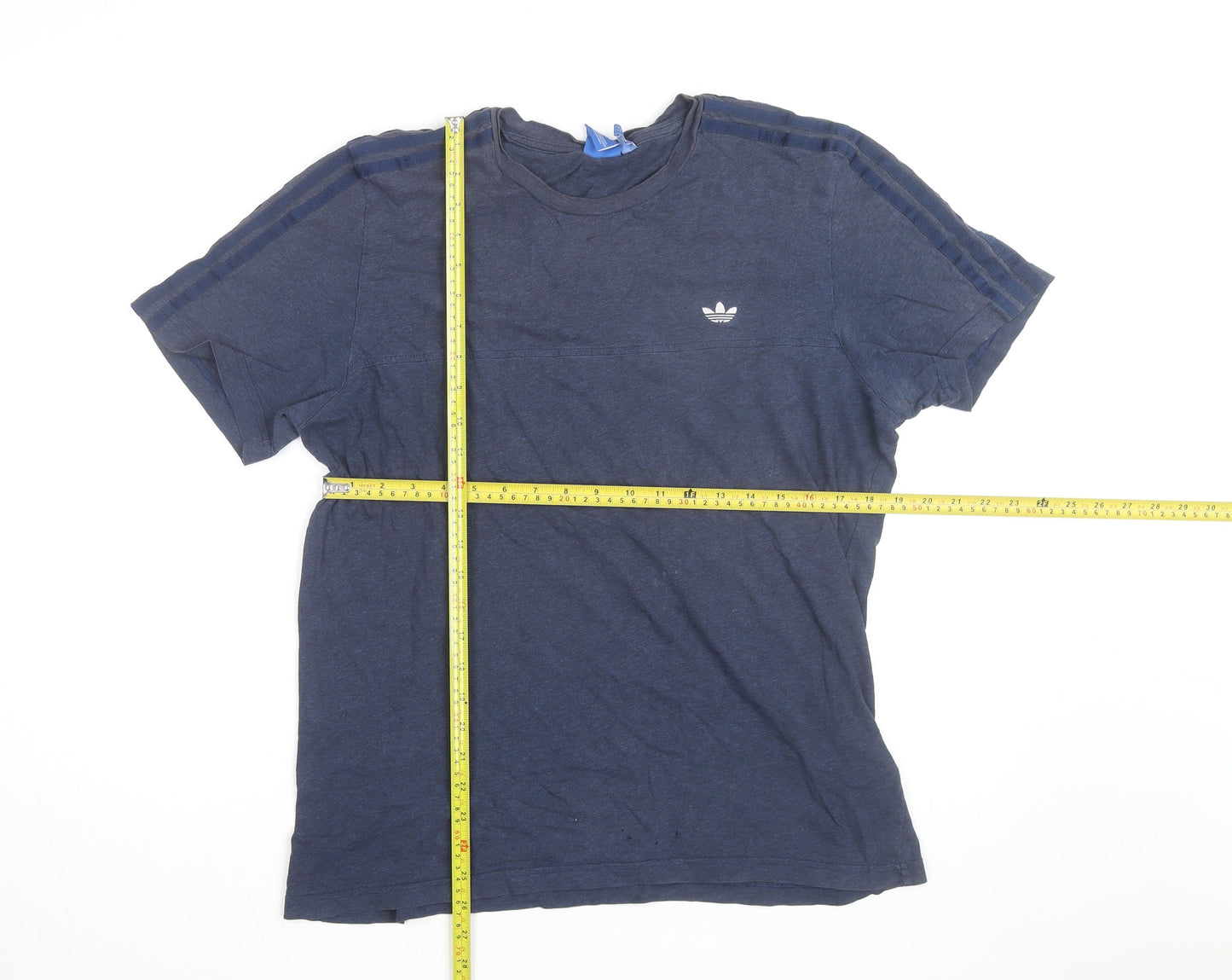 Adidas Men's Blue Crew Neck Short Sleeve Sports T-Shirt Size L