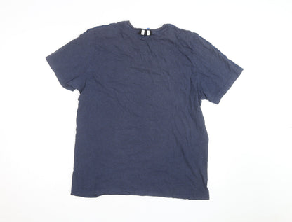 Adidas Men's Blue Crew Neck Short Sleeve Sports T-Shirt Size L