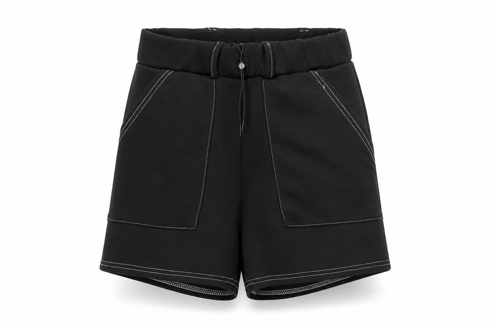 Missguided Women's Black Paperbag Belted Shorts Size 8