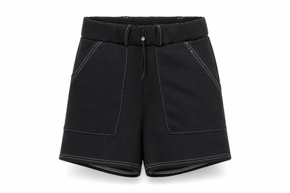Missguided Women's Black Paperbag Belted Shorts Size 8
