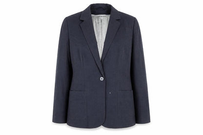Next Women Blue Wool Blend Blazer Jacket Size 12 Workwear