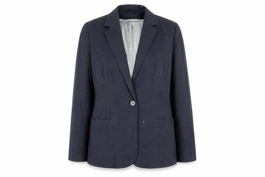 Next Women Blue Wool Blend Blazer Jacket Size 12 Workwear
