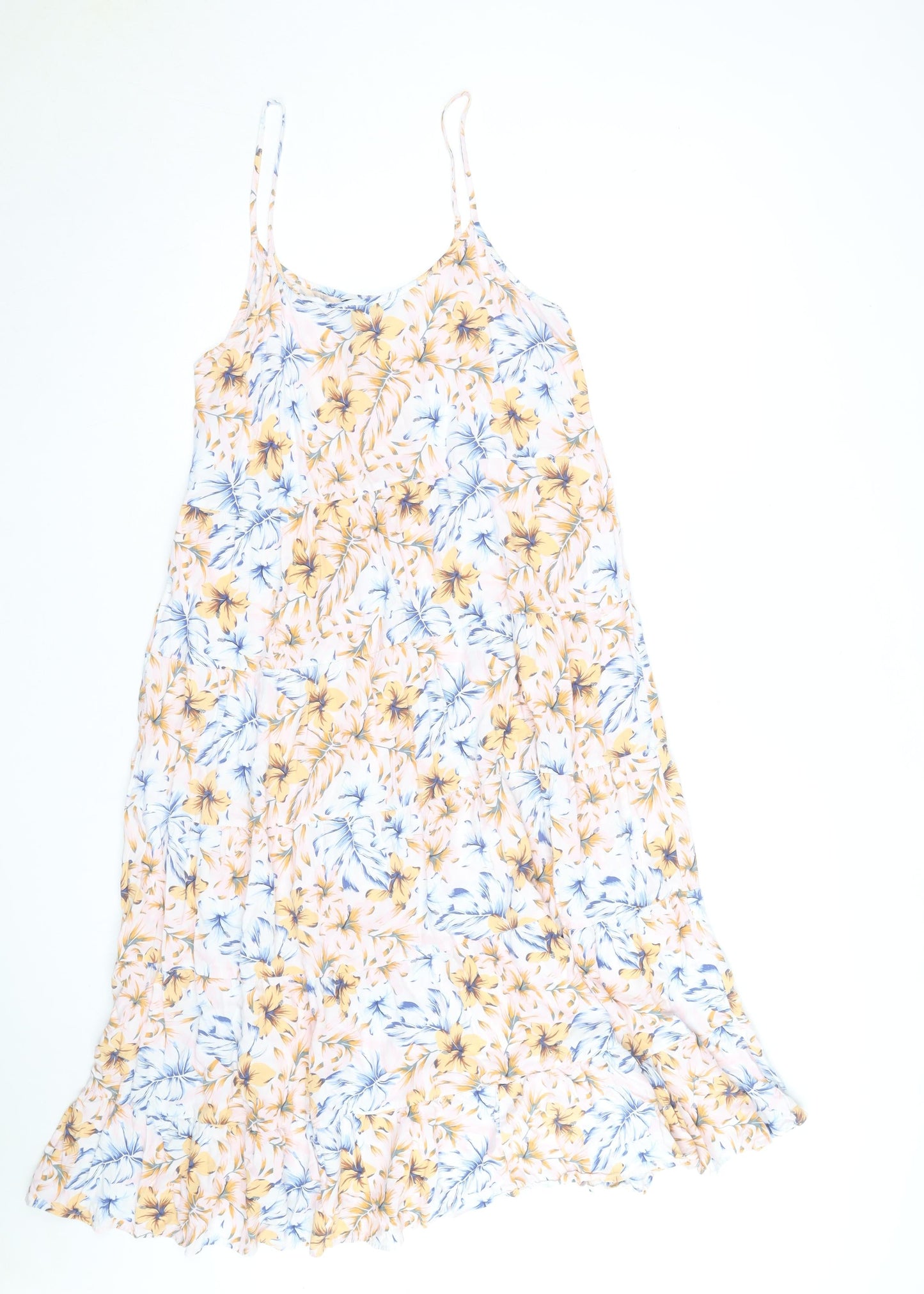 New Look Women’s Multicoloured Floral Midi Slip Dress Size 14