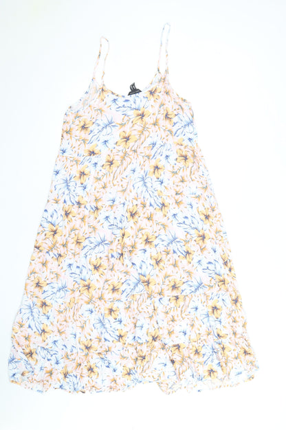 New Look Women’s Multicoloured Floral Midi Slip Dress Size 14