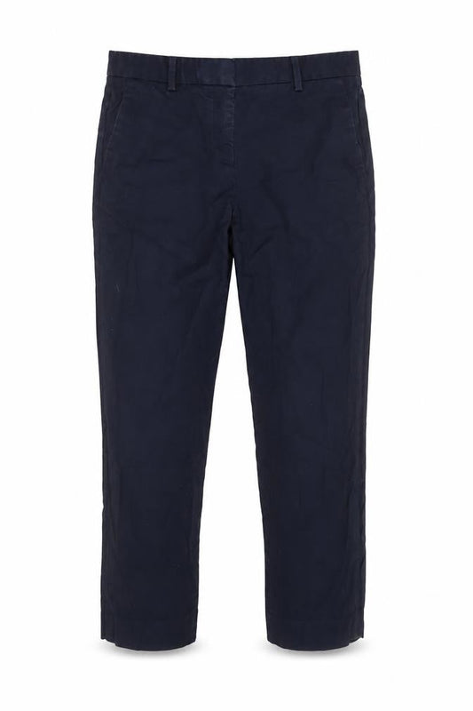 Gap Men's Blue Tailored Crop Cotton Stretch Trousers Slim Fit 4R