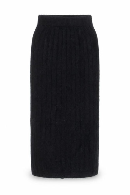 Pink Vanilla Women’s Black Knit Midi Pencil Skirt Size S-M