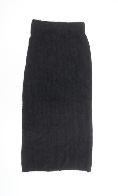 Pink Vanilla Women’s Black Knit Midi Pencil Skirt Size S-M