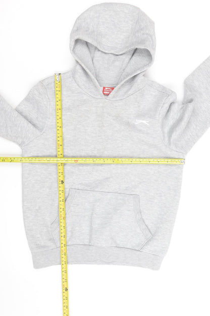 Slazenger Boys Grey Pullover Hoodie Size 11-12 Years Fleece Lined