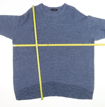 Yours Women Blue Plus Size 22 Chunky Knit Pullover Jumper