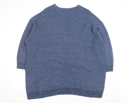 Yours Women Blue Plus Size 22 Chunky Knit Pullover Jumper