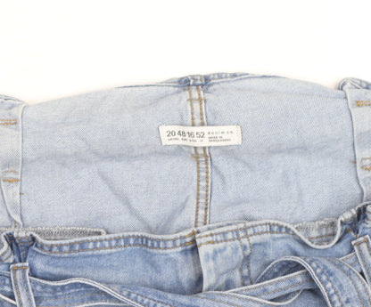 Denim Co. Men's Blue Belted Chino Denim Shorts Size M