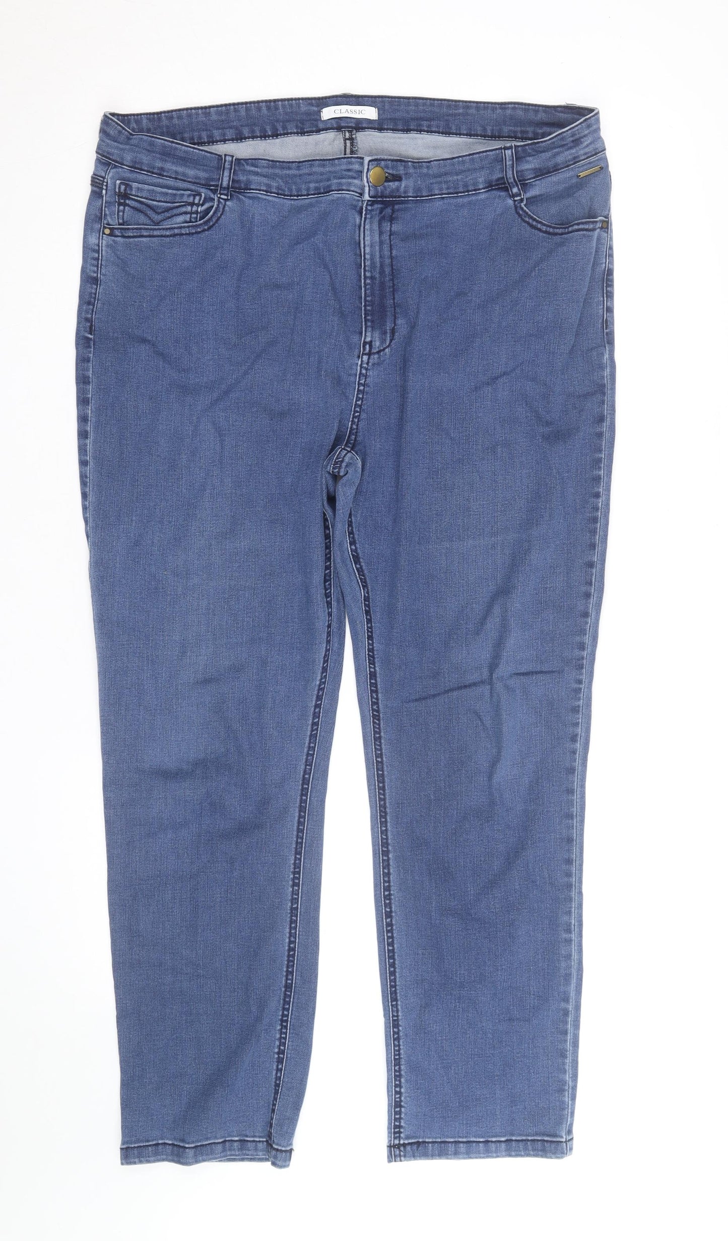 Marks and Spencer Women Blue Size 20 Classic Straight Jeans