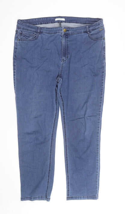 Marks and Spencer Women Blue Size 20 Classic Straight Jeans
