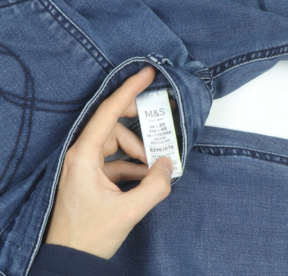 Marks and Spencer Women Blue Size 20 Classic Straight Jeans