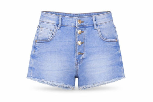 Denim Co Teens Blue High Rise Cut-Off Denim Shorts Size 158