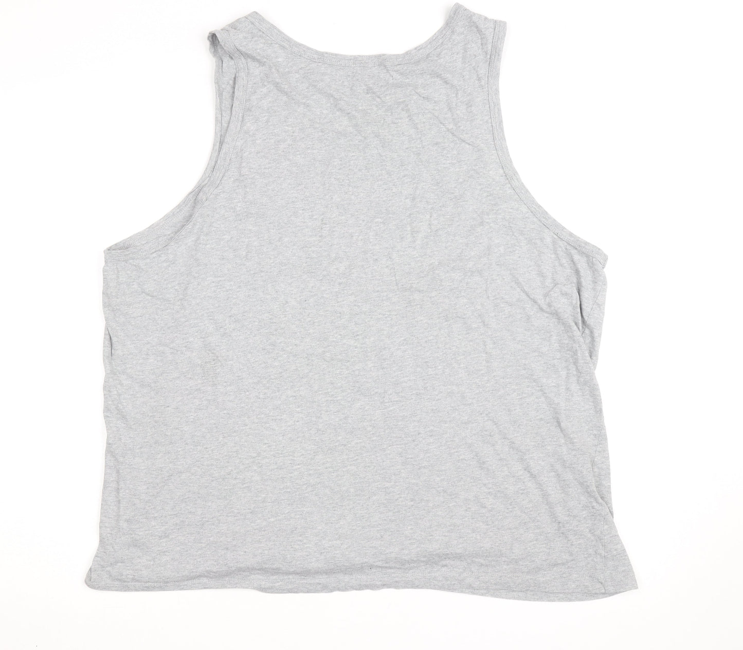 Nike Men's Grey XL Sleeveless Round Neck Logo Sports T-Shirt