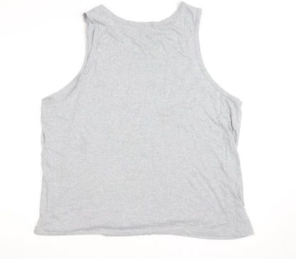 Nike Men's Grey XL Sleeveless Round Neck Logo Sports T-Shirt
