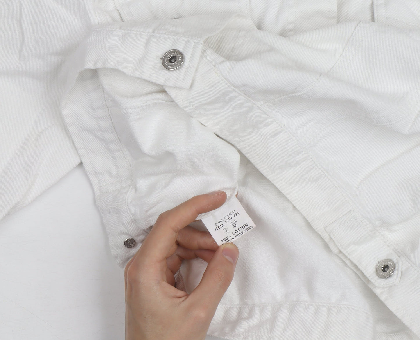 Western Trading Women's White Cotton Button Jacket Size 12