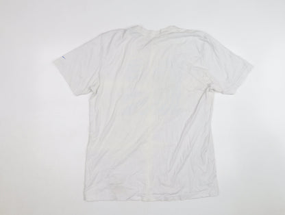 Nike Men's White Graphic Print Sports T-Shirt Size L