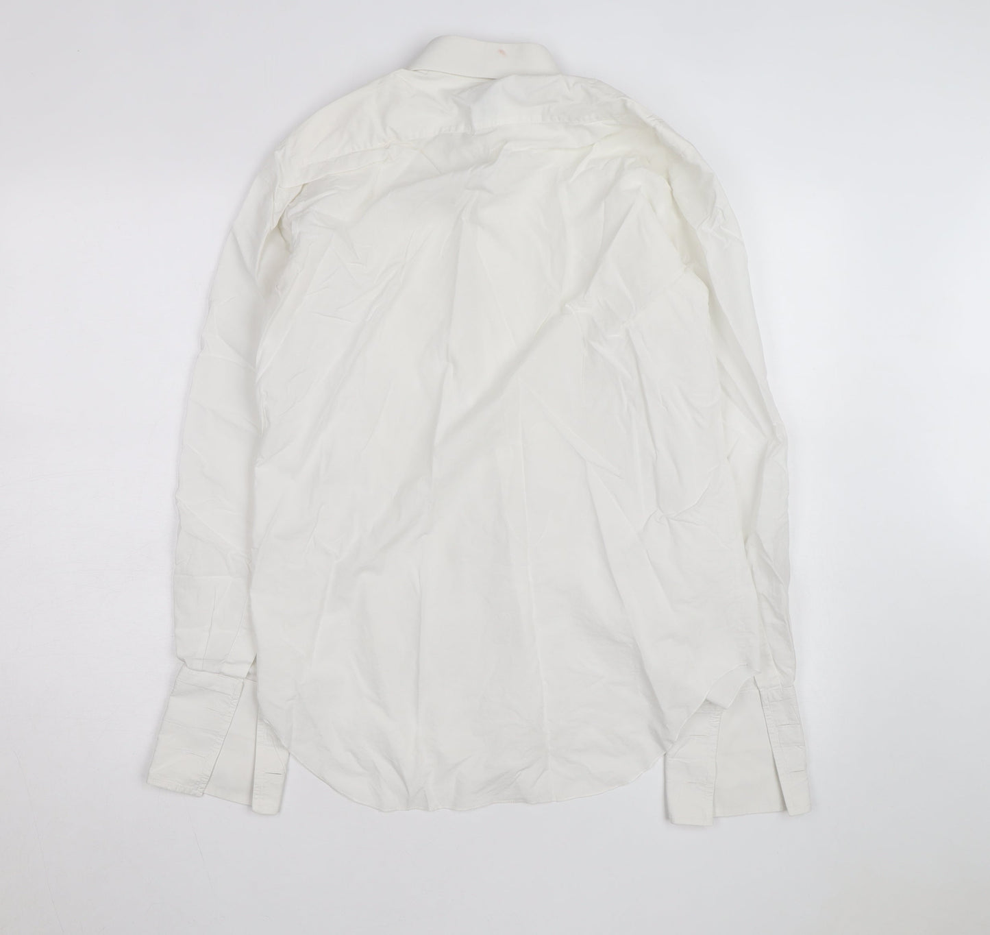 Le Roi Women's White Embroidered Cotton Button-Up Shirt L UK