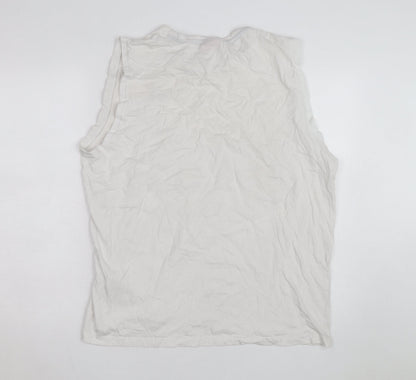 Slazenger Men's White Sleeveless Crew Neck 2XL Cotton T-Shirt