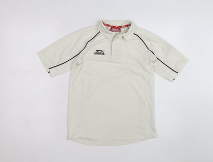 Slazenger Women's Ivory Polo Sports Top Size M Moisture Wicking