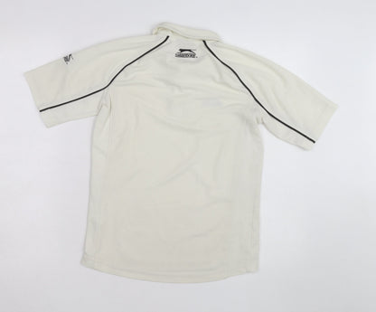 Slazenger Women's Ivory Polo Sports Top Size M Moisture Wicking