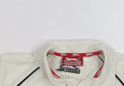 Slazenger Women's Ivory Polo Sports Top Size M Moisture Wicking
