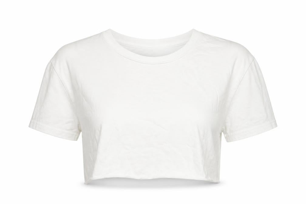 PRETTYLITTLETHING Women’s White Cropped Cotton T-Shirt XS