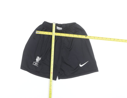 Nike Boys Black Athletic Football Shorts Size 12 Years LFC Logo