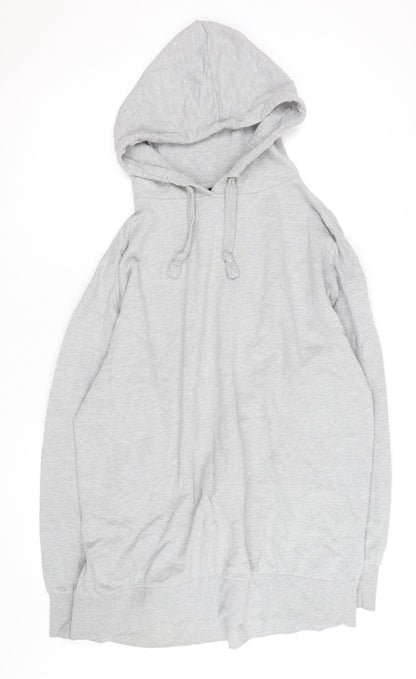 Golddigga Women’s Grey Pullover Hoodie UK 16 Cotton Blend Casual