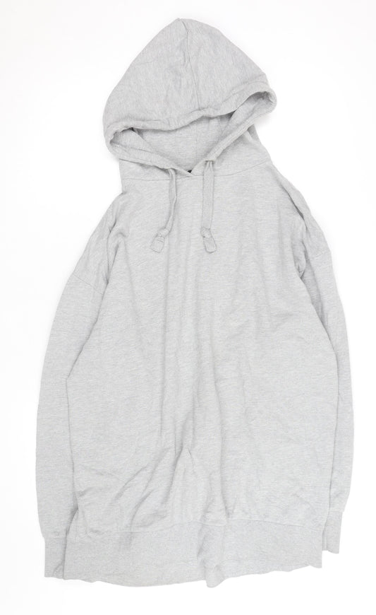Golddigga Women’s Grey Pullover Hoodie UK 16 Cotton Blend Casual
