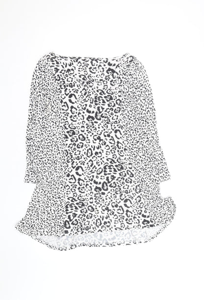 Marks and Spencer Women’s Black Leopard Print Shift Dress Size 8