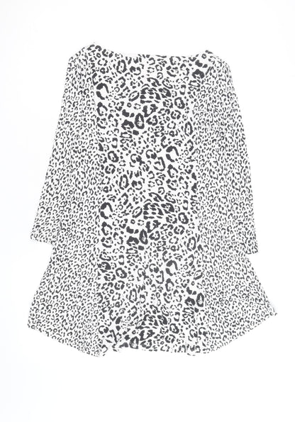 Marks and Spencer Women’s Black Leopard Print Shift Dress Size 8