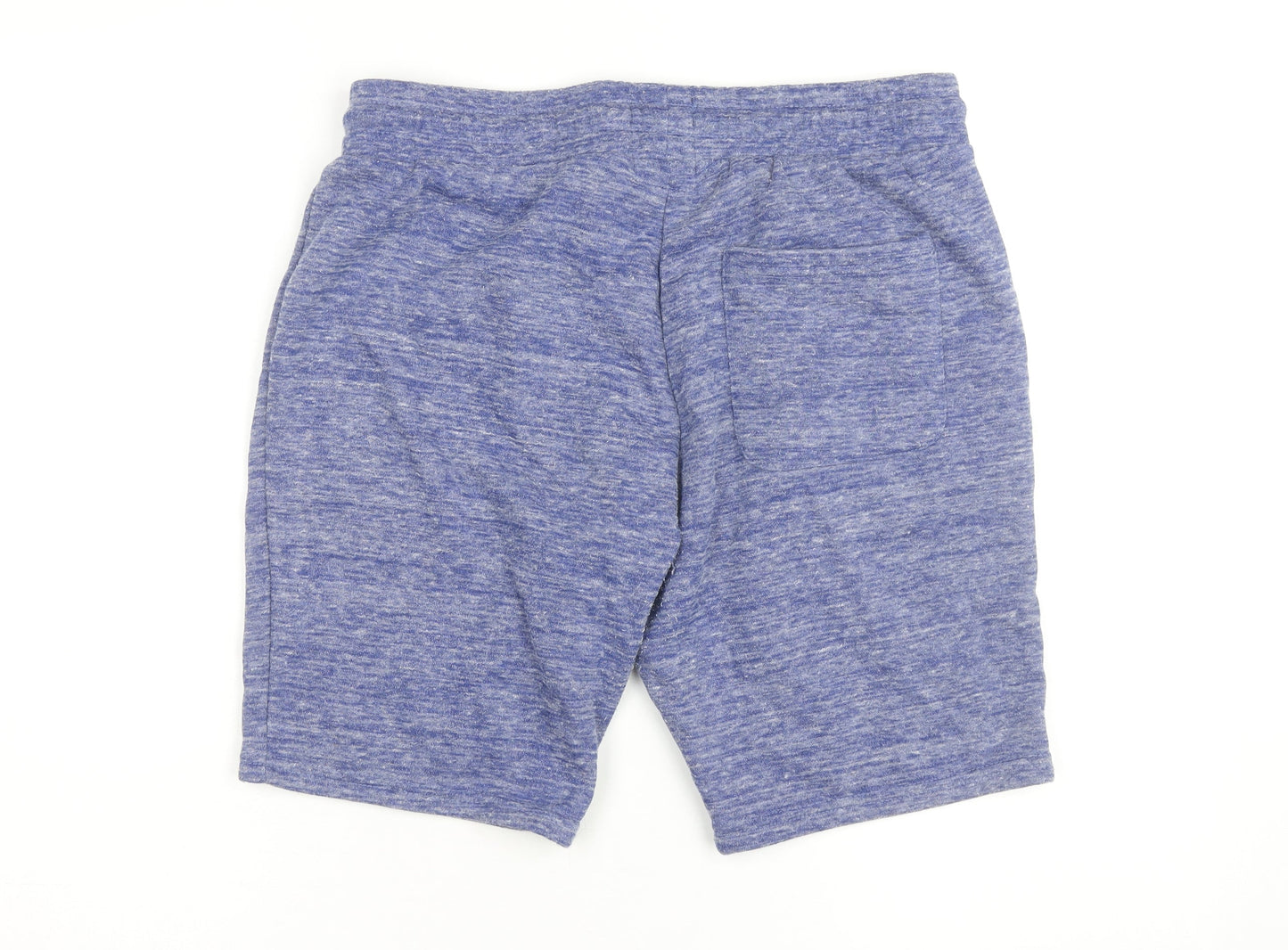 Peacocks Mens Blue Sweat Shorts Small Drawstring Elastic Waist