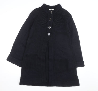 MK Women’s Black Mock Neck Long Sleeve Knit Cardigan Size 10