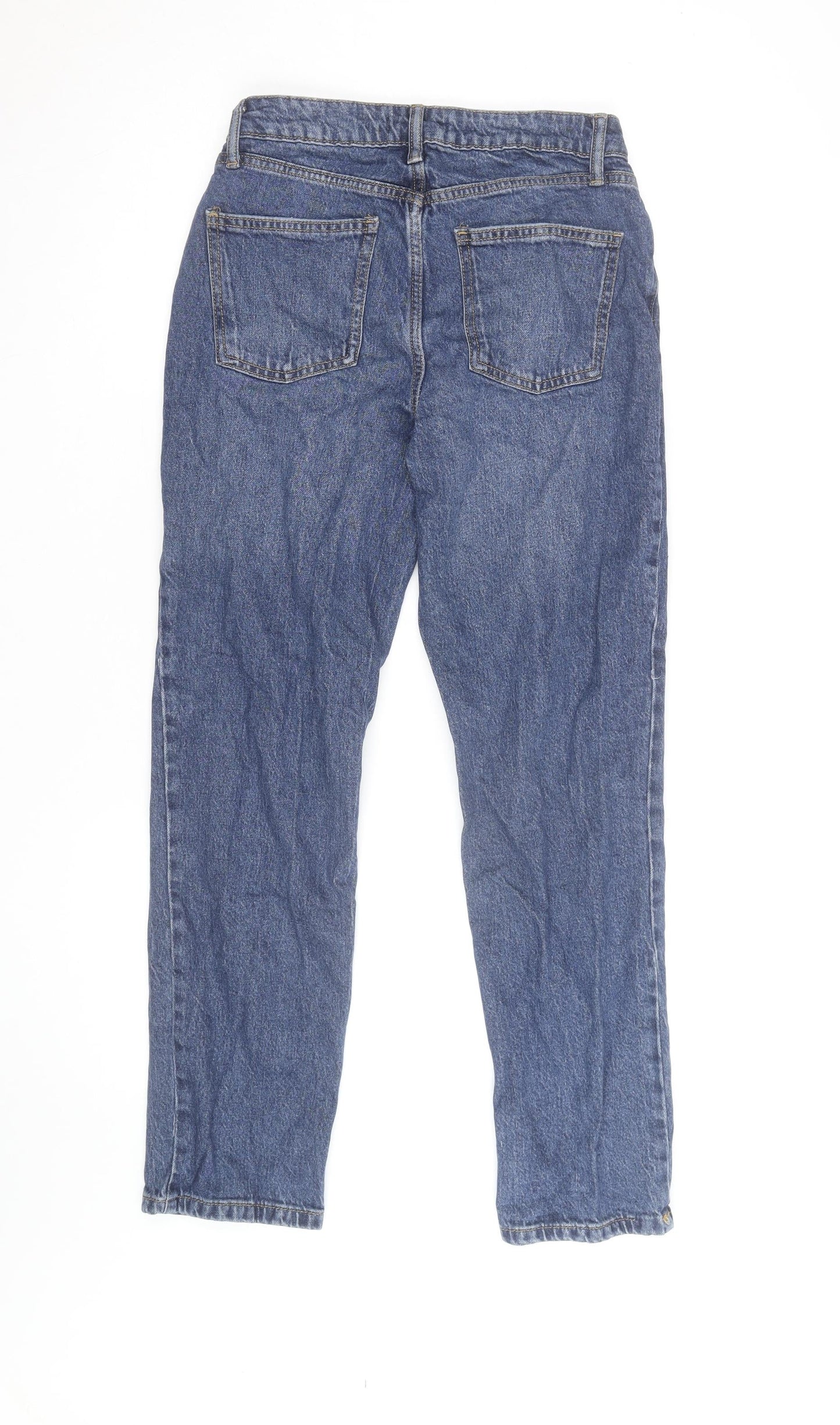 Denim Co. Women's Blue Size 12 Straight Leg Jeans