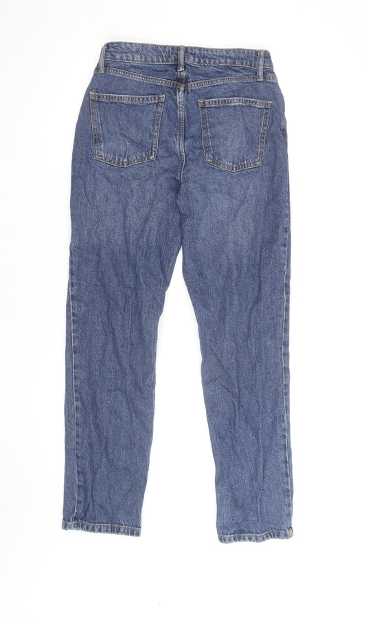 Denim Co. Women's Blue Size 12 Straight Leg Jeans