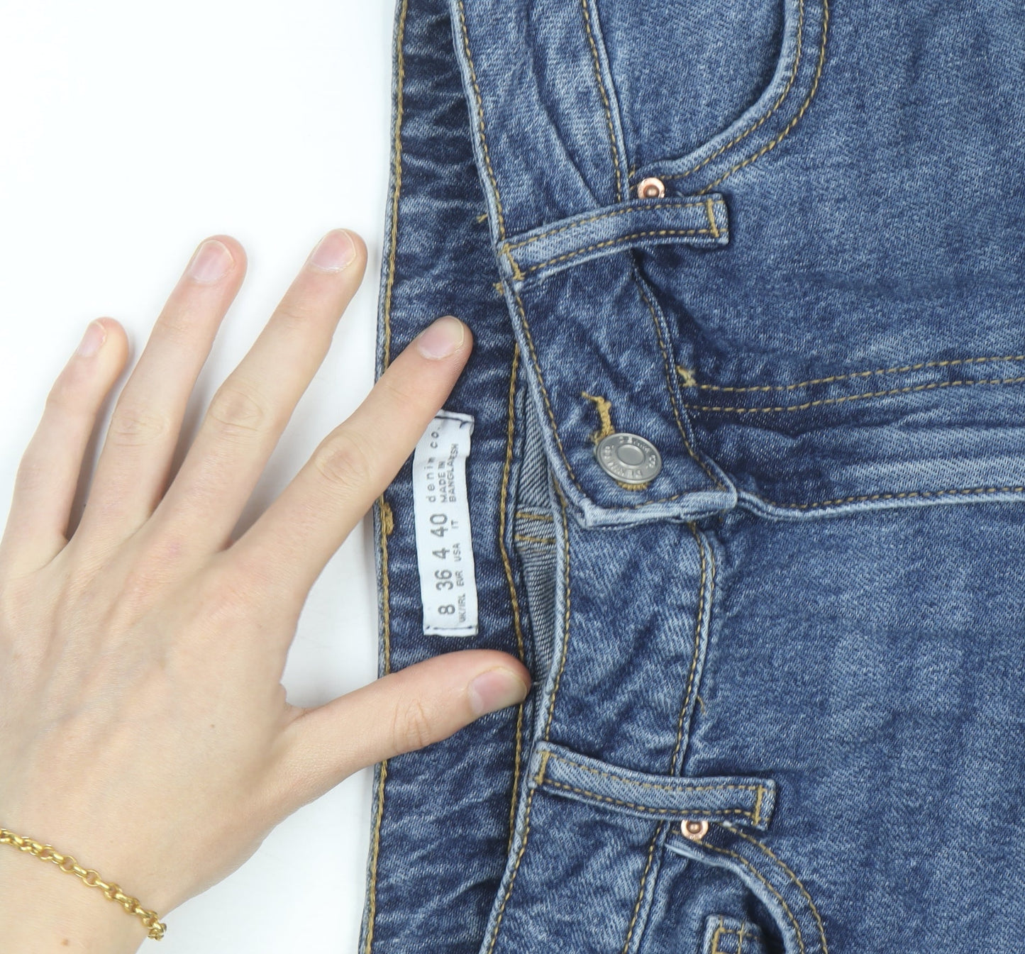 Denim Co. Women's Blue Size 12 Straight Leg Jeans
