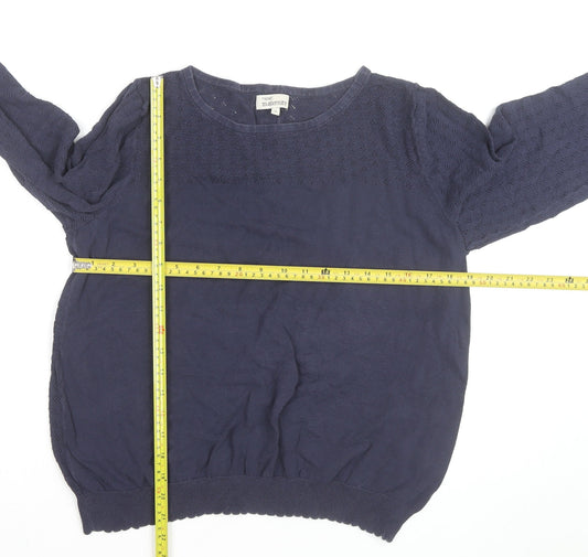 Next Maternity Blue Cotton Knit Jumper Women's Size 16