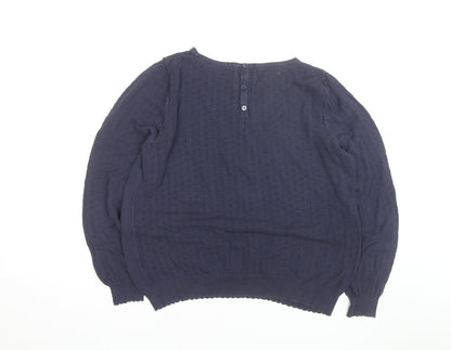 Next Maternity Blue Cotton Knit Jumper Women's Size 16