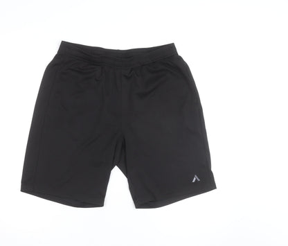 Crivit Men's Black Regular Fit Sweat Shorts Size L Casual Sportswear