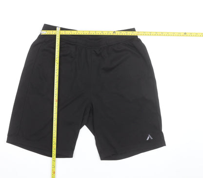 Crivit Men's Black Regular Fit Sweat Shorts Size L Casual Sportswear