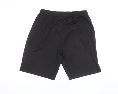 Crivit Men's Black Regular Fit Sweat Shorts Size L Casual Sportswear