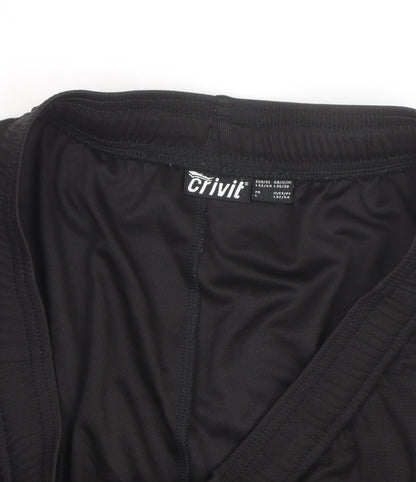 Crivit Men's Black Regular Fit Sweat Shorts Size L Casual Sportswear