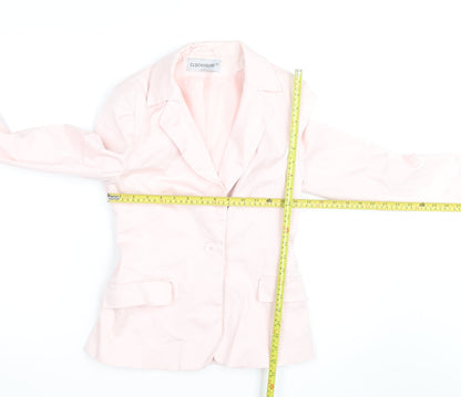 Clockhouse Women's Pink Cotton Blazer Size 10 Regular Fit