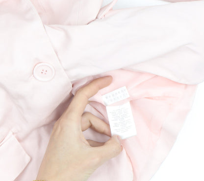 Clockhouse Women's Pink Cotton Blazer Size 10 Regular Fit